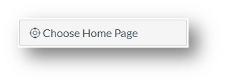 Choose Home Page button