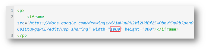 HTML code with "1000" highlighted. It appears after width="