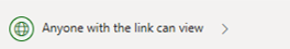 the arrow to choose permissions for the link you will be sharing